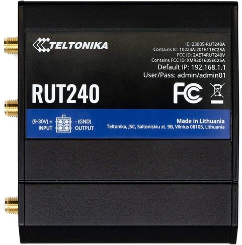 Teltonika RUT24002U000 موديل RUT240 Industrial 3G/4G LTE جهاز التوجيه الخلوي لشركة Verizon؛ التبديل التلقائي إلى اتصال النسخ الاحتياطي المتاح؛ نقطة وصول لاسلكية مع وظيفة نقطة الاتصال in Kuwait