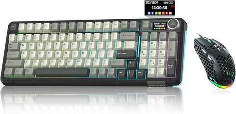 SOLAKAKA A99 Pro وSM900، مجموعة لوحة مفاتيح وماوس لاسلكية للألعاب (A99 Pro Black & SM900 Black) in Kuwait