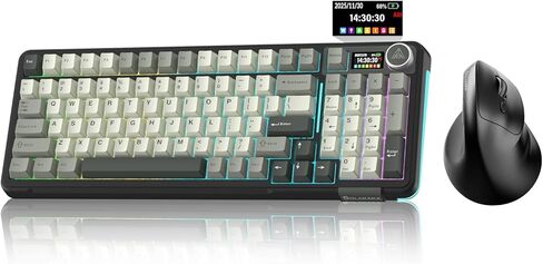 SOLAKAKA A99 Pro وSM520، مجموعة لوحة مفاتيح وماوس لاسلكية للألعاب (A99 Pro Black & SM520 Black) in Kuwait