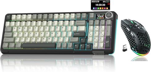 SOLAKAKA A99 Pro وSM600، مجموعة لوحة مفاتيح وماوس لاسلكية للألعاب (A99 Pro Black & SM600 Black) in Kuwait