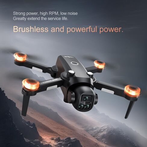 Drones with Camera for Adults, Brushless Motor Large HD Screen Remote Control, Lightweight Under 250g Foldable Professional Drone for Beginner, V156 Max Mini Quadcopter with 2 Batteries & Storage Bag (Grey) in Saudi Arabia
