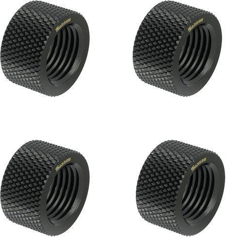 Barrow G1/4" Female to Female Extender Fitting, 10mm Extend Connect Adapter, Brass Extender Fittings for Computer Water Cooling System (Black,4Pcs) in Saudi Arabia