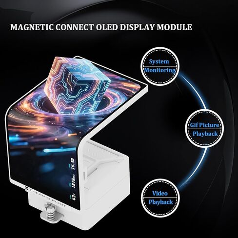 مبرد مياه Thermalright Levita Vision 360 ARGB White CPU، شاشة منحنية مغناطيسية 6.67 بوصة بدقة 2400 × 1080، مروحة توصيل كتلة البناء 2000 دورة في الدقيقة، مبرد وحدة المعالجة المركزية لـ AM4/AM5، Intel lga1700/1851 in Kuwait