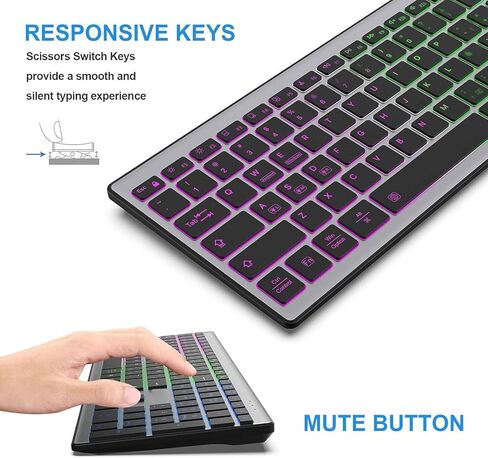 لوحة مفاتيح دوكولر 110 مفتاح بإضاءة خلفية RGB مع تصميم Numpad قابل لإعادة الشحن in Kuwait