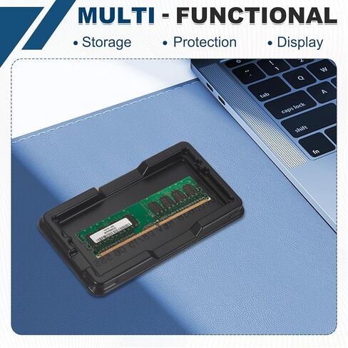 2 قطعة من حافظة وحدة ذاكرة الوصول العشوائي للكمبيوتر المحمول DRR4/DDR5 - علبة بلاستيكية صدفية مضادة للكهرباء الساكنة حاوية تغليف شفافة لأجهزة الكمبيوتر المحمول المكتبية in Kuwait