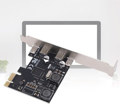 بطاقة Cuifati PCIe إلى USB C، منفذين 5 جيجابت في الثانية بطاقة توسيع PCI Express من النوع C مع التوصيل والتشغيل، لأجهزة الكمبيوتر المكتبية التي تدعم SSD HDD للهاتف المحمول in Kuwait