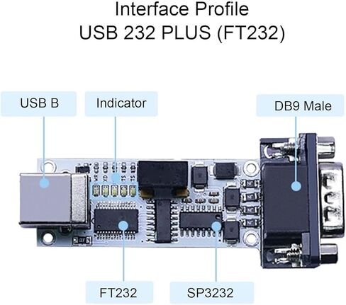Diyeeni USB إلى RS232 محول مسلسل FT232 SP3232 شرائح وحدة الصف الصناعية مع عزل إشارة الطاقة ESD الحرس لنظام التشغيل in Kuwait