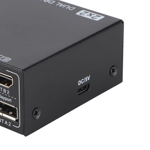 محول KVM للوسائط المتعددة عالية الدقة من SUNGOOYUE، 2 في 2 خارج USB 3.0 محول شاشة مزدوج يدعم 4K 60 هرتز 1440P 165 هرتز، مع مفاتيح فعلية وأدوات تحكم سلكية، لأجهزة الكمبيوتر التي تشارك لوحة المفاتيح والماوس in Kuwait
