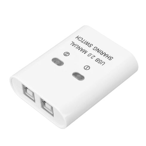 محدد محول USB 2.0، محول مشاركة USB، 2 جهاز كمبيوتر مشترك، محول جهاز واحد مع نقل عالي السرعة، مثالي للطابعة ولوحة المفاتيح والماسح الضوئي والماوس in Kuwait