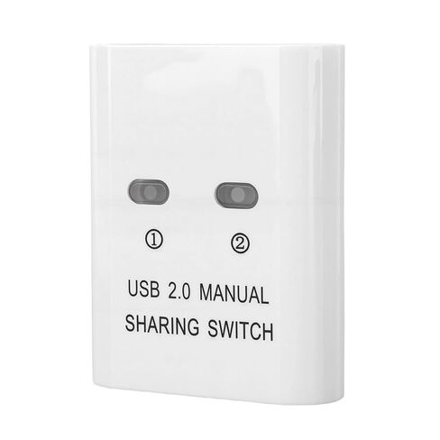 محدد محول USB 2.0، محول مشاركة USB، 2 جهاز كمبيوتر مشترك، محول جهاز واحد مع نقل عالي السرعة، مثالي للطابعة ولوحة المفاتيح والماسح الضوئي والماوس in Kuwait