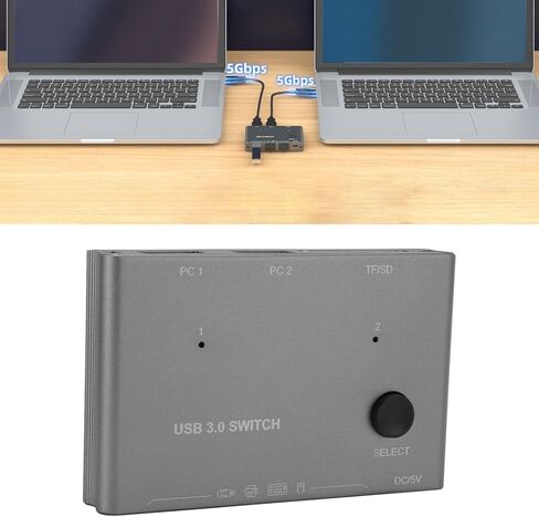 محول USB 3.0، مشاركة 3 أجهزة USB بين جهازي كمبيوتر بسرعة بيانات 5 جيجابت في الثانية، لنظام التشغيل OS X in Kuwait