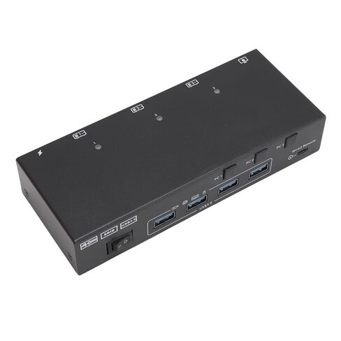 محول KVM لواجهة الوسائط المتعددة عالية الدقة من SUNGOOYUE، محول USB 3.0 لـ 3 أجهزة كمبيوتر وشاشتين 4K عند 60 هرتز، مع وضع عرض ممتد أو مكرر، لـ (قابس الولايات المتحدة) in Kuwait
