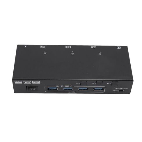 محول KVM لواجهة الوسائط المتعددة عالية الدقة من SUNGOOYUE، محول USB 3.0 لـ 3 أجهزة كمبيوتر وشاشتين 4K عند 60 هرتز، مع وضع عرض ممتد أو مكرر، لـ (قابس الولايات المتحدة) in Kuwait