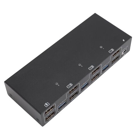 محول KVM لواجهة الوسائط المتعددة عالية الدقة من SUNGOOYUE، محول USB 3.0 لـ 3 أجهزة كمبيوتر وشاشتين 4K عند 60 هرتز، مع وضع عرض ممتد أو مكرر، لـ (قابس الولايات المتحدة) in Kuwait