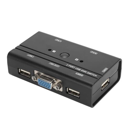 بدون جهد، VGA USB SQM Switch 2 منفذ تحكم لمفتاح الكمبيوتر السائل، صديق المستخدم، جيد لفئة Afrock الرسمية، Afrock in Kuwait