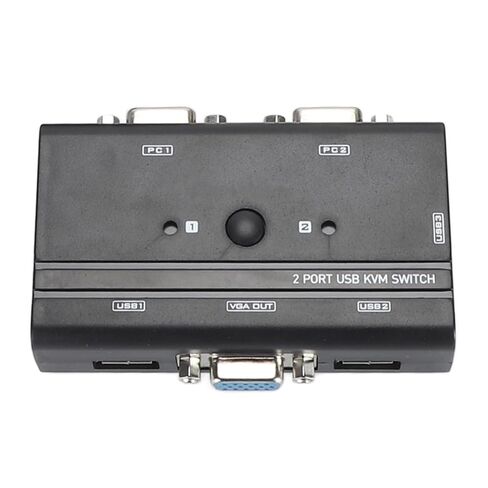 بدون جهد، VGA USB SQM Switch 2 منفذ تحكم لمفتاح الكمبيوتر السائل، صديق المستخدم، جيد لفئة Afrock الرسمية، Afrock in Kuwait