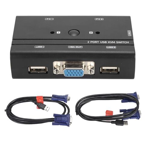 بدون جهد، VGA USB SQM Switch 2 منفذ تحكم لمفتاح الكمبيوتر السائل، صديق المستخدم، جيد لفئة Afrock الرسمية، Afrock in Kuwait