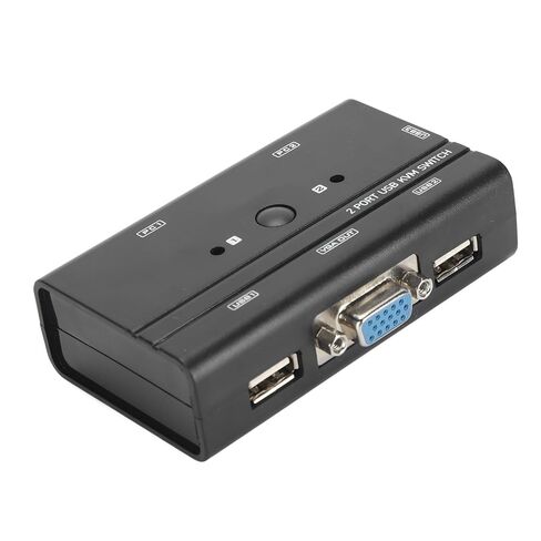 بدون جهد، VGA USB SQM Switch 2 منفذ تحكم لمفتاح الكمبيوتر السائل، صديق المستخدم، جيد لفئة Afrock الرسمية، Afrock in Kuwait
