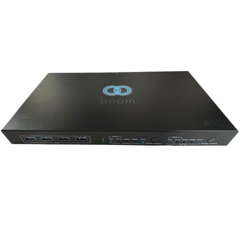 محول مؤتمرات الفيديو Boom ARC 4K BYOD، مصفوفة 4×2 (2 HDMI + 2 USB-C) شاشة مزدوجة، مشاركة طرفية USB KVM، تبديل تلقائي، تحكم RS232/TCP-IP، محول 100 واط in Kuwait