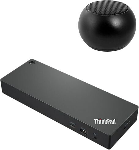 Lenovo ThinkPad Thunderbolt 4 Workstation Dock 230W 4K Support، HDMI، USB-C، DisplayPort، مزود بمكبر صوت Bluetooth Mini U مع ميكروفون مدمج، تشغيل لمدة 4 ساعات in Kuwait