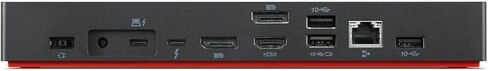Lenovo ThinkPad Thunderbolt 4 Workstation Dock 230W 4K Support، HDMI، USB-C، DisplayPort، مزود بمكبر صوت Bluetooth Mini U مع ميكروفون مدمج، تشغيل لمدة 4 ساعات in Kuwait