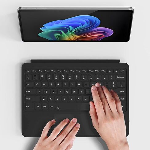 لوحة مفاتيح بلوتوث مغناطيسية من Dpofirs لجهاز SURFACEPro مقاس 12 بوصة 2025، لوحة مفاتيح لاسلكية نحيفة بإضاءة خلفية RGB مع لوحة لمس كبيرة، للكمبيوتر المحمول والكمبيوتر اللوحي in Kuwait