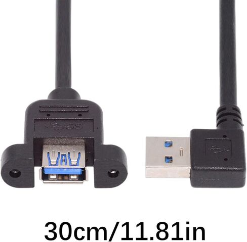 كابل تمديد USB3.0 سريع السرعة 5 جيجابت في الثانية بزاوية يمين/مستقيم محول رأس ذكر إلى أنثى تصميم آمن للتركيب على الأذنين in Kuwait