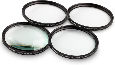 Universal 5 Piece Multi Coated HD Macro Close Up Lens Filter Kit Set +1 +2 +4 +10 for Canon Nikon Sony Sigma Panasonic Fujifilm Olympus Camera Lenses (49mm) in Kuwait