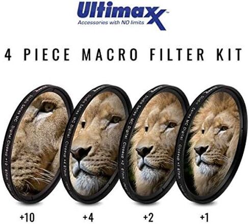 Universal 5 Piece Multi Coated HD Macro Close Up Lens Filter Kit Set +1 +2 +4 +10 for Canon Nikon Sony Sigma Panasonic Fujifilm Olympus Camera Lenses (49mm) in Kuwait