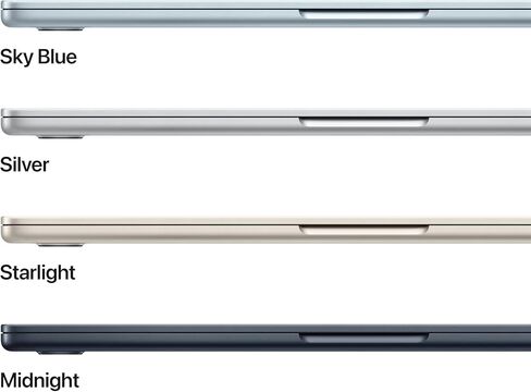 كمبيوتر محمول Apple MacBook Air مقاس 13 بوصة مزود بشريحة M5: شاشة Liquid Retina مقاس 13.6 بوصة وذاكرة موحدة سعة 32 جيجابايت ومحرك أقراص SSD سعة 512 جيجابايت؛ منتصف الليل in Kuwait