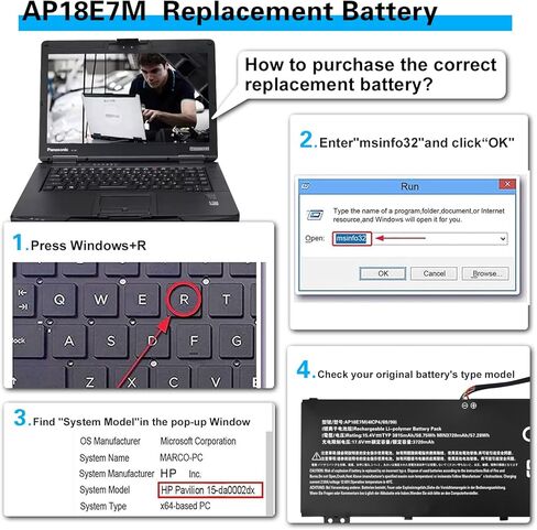 بطارية AP18E7M AP18E8M لجهاز أيسر نيترو 5 AN515-44 AN515-54 AN517-51 نيترو 7 AN715-51، أسباير 7 A715-74G، بريداتور هيليوس 300 PH315-52 PH317-53، تريتون 300 PT315-51 in Kuwait