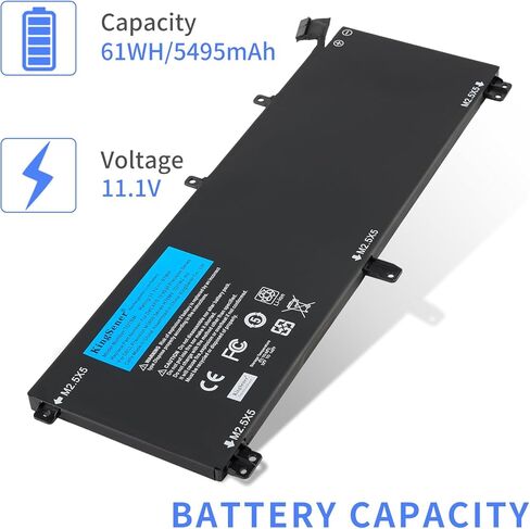 TOTRM T0TRM 61WH بطارية كمبيوتر محمول بديلة لـ Dell XPS 15 9530 Precision M3800 Series H76MV 0H76MY 7D1WJ 07D1WJ Y758W 11.1V in Kuwait