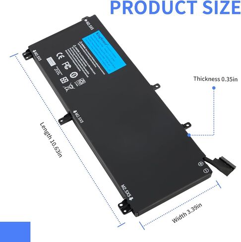 TOTRM T0TRM 61WH بطارية كمبيوتر محمول بديلة لـ Dell XPS 15 9530 Precision M3800 Series H76MV 0H76MY 7D1WJ 07D1WJ Y758W 11.1V in Kuwait