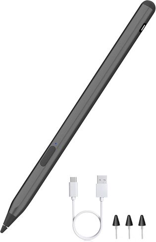 قلم DOGAIN USI2.0 لجهاز Amazon Fire HD 10/Max 11 Tablet/ASUS/Lenovo/HP/Acer Chromebook 4096 مستوى ضغط النخيل ورفض القلم الرقمي من النوع C جسم من الألومنيوم للشحن السريع in Kuwait