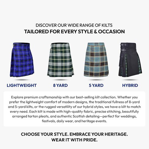 Men's Deluxe Utility Denim Kilt - Modern Utility Kilt for Men, Authentic Jean Kilts with Tactical Style in Saudi Arabia