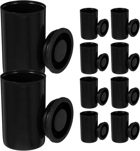 SEWACC 24pcs Black Plastic Film Canisters with Lids Empty Film Storage Containers Suitable for Darkroom and Photography Accessories in Kuwait