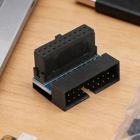 USB C 90 Degree Adapter | 19/20-Pin Right Angle Connector,USB Motherboard Extension Adapter | for Computer PC Workstation Home Office Game Room in Saudi Arabia