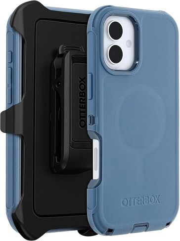 OtterBox iPhone 16 Plus (Only) - Defender Series MagSafe Case - Black - Holster Clip Included - Built-in Magnets - Screenless - Rugged & Durable - with Port Protection - Non-Retail Packaging in Kuwait