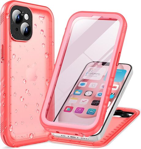 حافظة Cozycase TOP Military IP68 مقاومة للماء لهاتف iPhone 13 Mini - هيكل كامل مقاوم للصدمات 360 درجة مع واقي كاميرا شاشة مزدوج مقاوم للماء والغبار وغطاء خلفي أمامي متين وقوي in Kuwait