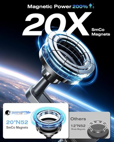 360° Adjustable Magnetic Phone Holder for 2026 Honda Passport 12.3 in, Screen-Friendly for MagSafe Magnetic Car Dash Phone Holder in Kuwait