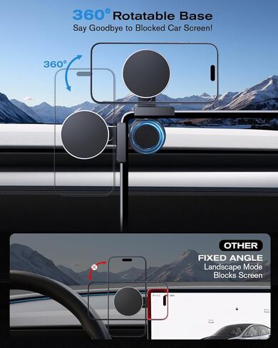 360° Adjustable Magnetic Phone Holder for 2026 Honda Passport 12.3 in, Screen-Friendly for MagSafe Magnetic Car Dash Phone Holder in Kuwait