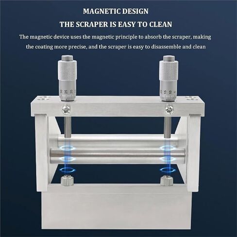 Film Coating Applicator, Wet Film Preparation Device Adjustable Film Coating Applicator Film Coater 0-3500μm Thick Laboratory Blade Coating Machine for Assessing The Covering(50mm) in Saudi Arabia