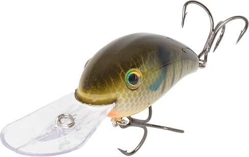 Strike King (HC3XDE-845) 3XD Elite Fishing Lure, Deep Diving Crankbait, 2-Inches, 7/16-Ounce, Unique Curved Bill, Dives to 10-Feet, Rattle Chambers, Size 4 Mustad Triple Grip Hooks, Sunny in Kuwait