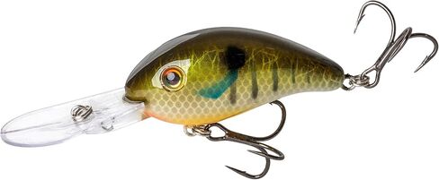 Strike King (HC3XDE-845) 3XD Elite Fishing Lure, Deep Diving Crankbait, 2-Inches, 7/16-Ounce, Unique Curved Bill, Dives to 10-Feet, Rattle Chambers, Size 4 Mustad Triple Grip Hooks, Sunny in Kuwait