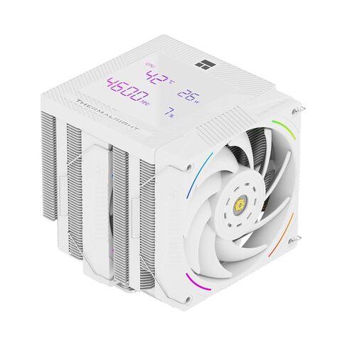 مبرد هواء وحدة المعالجة المركزية Thermalrlght Phantom Spirit 120 Vision EVO CPU، مبرد سطح المكتب مع مروحة PWM مزدوجة، مبرد شاشة عرض الكمبيوتر الشخصي بقدرة 3.95 بوصة مغناطيسية، قوة حل 480x480، لتبريد LGA1851/1700، AM5، وحدة المعالجة المركزية in Kuwait