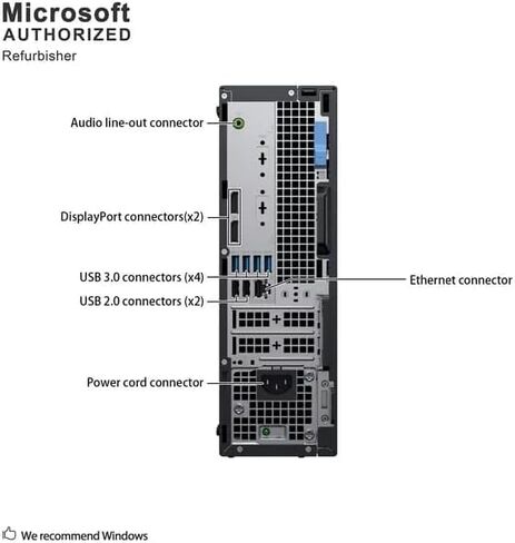 كمبيوتر مكتبي Dell OptiPlex 5070 SFF عالي الأداء للأعمال، كمبيوتر مكتبي Intel Core i7-9700 بسرعة 3.0 جيجا هرتز، ذاكرة الوصول العشوائي 8 جيجا، 256 جيجا SSD، لوحة مفاتيح وماوس، واي فاي، BT، دعم شاشة 4K، Windows 11 Pro (متجدد) in Kuwait