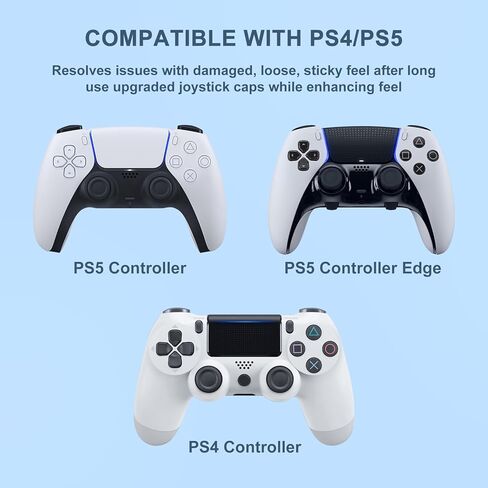 Replacement Joystick Grip Caps for PS4/PS5 Controller, PS5/PS4 Thumb Grips Caps, Anti-Stickiness, Anti-Slip, Anti-Scratch, Anti-Fingerprint, PS4/PS5 Joystick Caps-10pcs in Kuwait