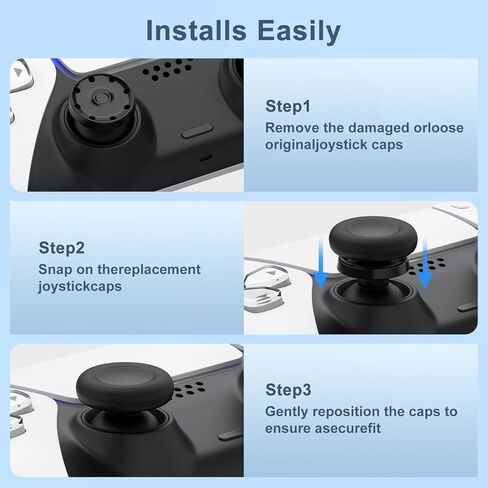 Replacement Joystick Grip Caps for PS4/PS5 Controller, PS5/PS4 Thumb Grips Caps, Anti-Stickiness, Anti-Slip, Anti-Scratch, Anti-Fingerprint, PS4/PS5 Joystick Caps-10pcs in Kuwait