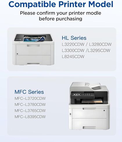 خرطوشة حبر بديلة TN229XL لطابعة Brother TN229 XL TN 229XL TN229 تعمل مع طابعة Brother HL-L3220CDW MFC-L3720CDW HL-L3280CDW HL-L3300CDW MFC-L3780CDW (حزمة BK/C/M/Y-4) in Kuwait
