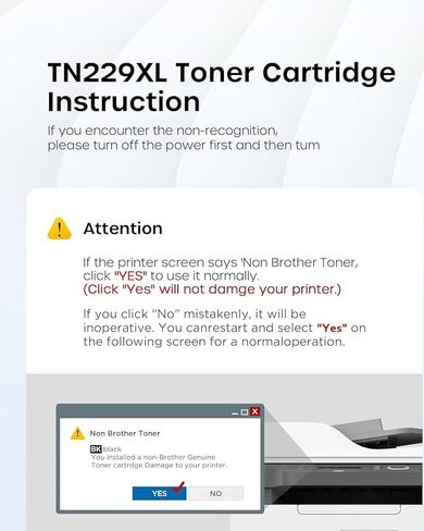 خرطوشة حبر بديلة TN229XL لطابعة Brother TN229 XL TN 229XL TN229 تعمل مع طابعة Brother HL-L3220CDW MFC-L3720CDW HL-L3280CDW HL-L3300CDW MFC-L3780CDW (حزمة BK/C/M/Y-4) in Kuwait